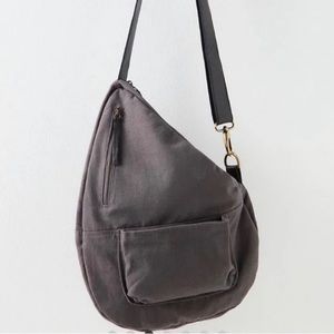 NWT Free People Garbo Canvas Sling Bag - Gray